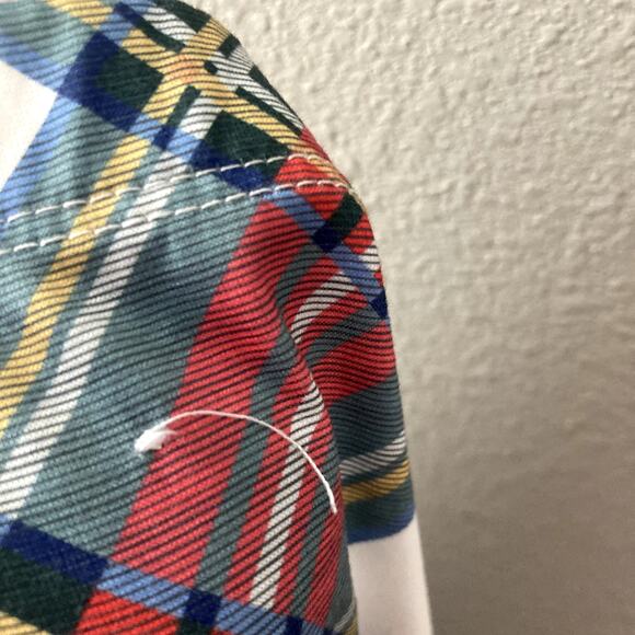 Holiday Tartan Plaid Leggings - Red Green White - Small - Picture 5 of 6